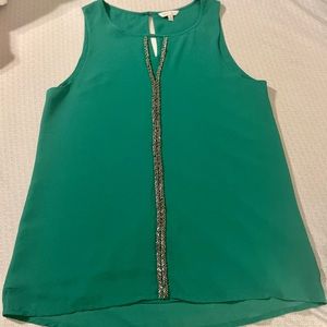 Naked Zebra Green Sleeveless Blouse - Size Small - Gently Used